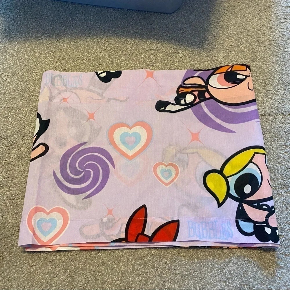 Vintage Powerpuff Girls Valance Curtain 2000 Purple